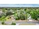 High-level view of property's lot and surrounding area at 751 Pinellas Point S Dr, St Petersburg, FL 33705