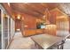 Mid-century kitchen with wood cabinets and a retro feel at 751 Pinellas Point S Dr, St Petersburg, FL 33705