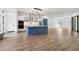 Modern kitchen with a large island and stainless steel appliances at 9116 Exposition Dr, Tampa, FL 33626
