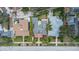 Bird's eye view of home and surrounding lot at 136 26Th Ne Ave, St Petersburg, FL 33704