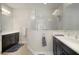 Modern bathroom with double sinks and a large shower at 13607 Circa Crossing Dr, Lithia, FL 33547
