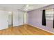 Bedroom with hardwood floors, ceiling fan and closet at 1960 Union St # 42, Clearwater, FL 33763