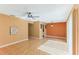 Open living room with tile floors and view into kitchen at 1960 Union St # 42, Clearwater, FL 33763