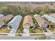 Aerial view of houses in a neighborhood at 21042 Diamonte Dr, Land O Lakes, FL 34637