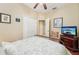 Guest bedroom with double bed, TV, and closet at 21042 Diamonte Dr, Land O Lakes, FL 34637
