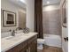 Bathroom with single vanity and shower/tub combo at 2471 Overfalls Pl, Wesley Chapel, FL 33543