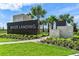 River Landing entrance sign with landscaping at 2471 Overfalls Pl, Wesley Chapel, FL 33543
