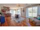 Open dining area with hardwood floors and access to the backyard at 26932 Sea Breeze Way, Wesley Chapel, FL 33544