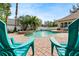 A relaxing view of the private pool and spa from the brick paver patio at 2902 Big Cypress Way, Wesley Chapel, FL 33544