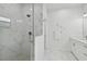 Elegant bathroom with a large walk-in shower at 524 S Grosse Ave, Tarpon Springs, FL 34689