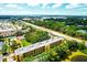 Aerial view of condo building, highlighting its location near a main road at 5849 Park N St # 201, St Petersburg, FL 33709
