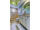 Bright bathroom featuring a walk-in shower and vanity with granite countertops, offering a fresh and clean aesthetic at 6367 Foxbrook Trl, Parrish, FL 34219