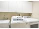 Laundry room with washer, dryer, and cabinets at 7702 Northaven Pl, Trinity, FL 34655