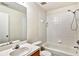 Clean bathroom with tub and vanity at 10805 Keys Gate Dr, Riverview, FL 33579