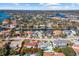 Aerial view of single Gathering home near the water at 1235 Cordova Ne Blvd, St Petersburg, FL 33704