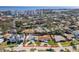 Aerial view of two single Gathering homes near the water at 1235 Cordova Ne Blvd, St Petersburg, FL 33704