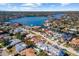 Aerial view of single Gathering home near the water at 1235 Cordova Ne Blvd, St Petersburg, FL 33704