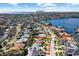 Aerial view of two single Gathering homes near the water at 1235 Cordova Ne Blvd, St Petersburg, FL 33704