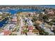 Aerial view of single Gathering home near the water at 1235 Cordova Ne Blvd, St Petersburg, FL 33704