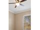 Bedroom with ceiling fan and window with blinds at 125 Falling Water Dr, Brandon, FL 33511