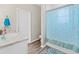 Simple bathroom with shower/tub combo and updated vanity at 16120 67Th E Ct, Parrish, FL 34219