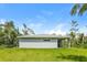 House exterior showcasing a gray house and grassy yard at 19474 Strathcona Ave, Port Charlotte, FL 33954