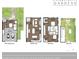 3-story floor plan of townhome unit, showing bedrooms, kitchen, and garage at 2100 4Th S St, St Petersburg, FL 33705