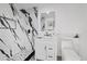 Modern bathroom with marble shower and floating vanity at 2307 Mary Sue St, Largo, FL 33774