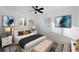 Spacious bedroom with a king-size bed and artwork at 2307 Mary Sue St, Largo, FL 33774