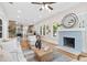 Open living area featuring a fireplace and neutral decor at 235 11Th Ne Ave, St Petersburg, FL 33701