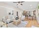 Bright living room with hardwood floors and fireplace at 235 11Th Ne Ave, St Petersburg, FL 33701
