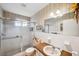 Clean bathroom with shower and updated vanity at 2430 Florentine Way # 38, Clearwater, FL 33763