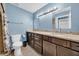 Bathroom boasts double vanity and granite countertops at 3621 19Th Street N, St Petersburg, FL 33713