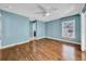 Spacious bedroom with hardwood floors and ceiling fan at 3621 19Th Street N, St Petersburg, FL 33713