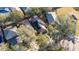 Aerial view of house with solar panels on the roof at 410 Pine Pointe Ct, Seffner, FL 33584