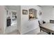 Kitchen features a pass-through to dining area and backyard access at 410 Pine Pointe Ct, Seffner, FL 33584
