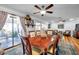 Dining area with wood table, chairs and view of the patio at 5229 26Th N Ave, St Petersburg, FL 33710