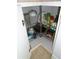 Organized corner cabinet with a pull-out shelving system at 5335 Fairfield S Ave # 78, Gulfport, FL 33707