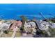 Aerial view of waterfront home with expansive backyard and ocean views at 5926 Bahama Shores S Dr, St Petersburg, FL 33705