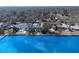 Wide aerial view of waterfront home and neighborhood at 5926 Bahama Shores S Dr, St Petersburg, FL 33705
