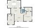 1004 sq ft floor plan, including kitchen, living room, and two bedrooms at 6145 55Th N Ave, St Petersburg, FL 33709