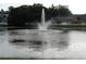 Serene pond with a water fountain and lush greenery at 13760 Orange Sunset Dr # 201, Tampa, FL 33618