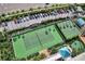 An aerial view of the community basketball court at 1520 Gulf Blvd # 1602, Clearwater Beach, FL 33767