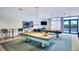 Community game room features two billiard tables and comfortable seating at 1520 Gulf Blvd # 1602, Clearwater Beach, FL 33767