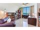 Bright office with desk, shelves, and large window with ocean views at 1520 Gulf Blvd # 1602, Clearwater Beach, FL 33767