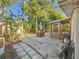 Spacious backyard with patio, shed, and tropical plants at 2606 46Th S St, Gulfport, FL 33711