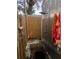 Outdoor shower with bamboo fence and towels at 2606 46Th S St, Gulfport, FL 33711