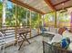 Relaxing screened porch with seating and outdoor table at 2606 46Th S St, Gulfport, FL 33711