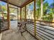 Screened porch overlooking backyard patio and garden at 2606 46Th S St, Gulfport, FL 33711