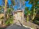Wooden storage shed in the backyard at 2606 46Th S St, Gulfport, FL 33711